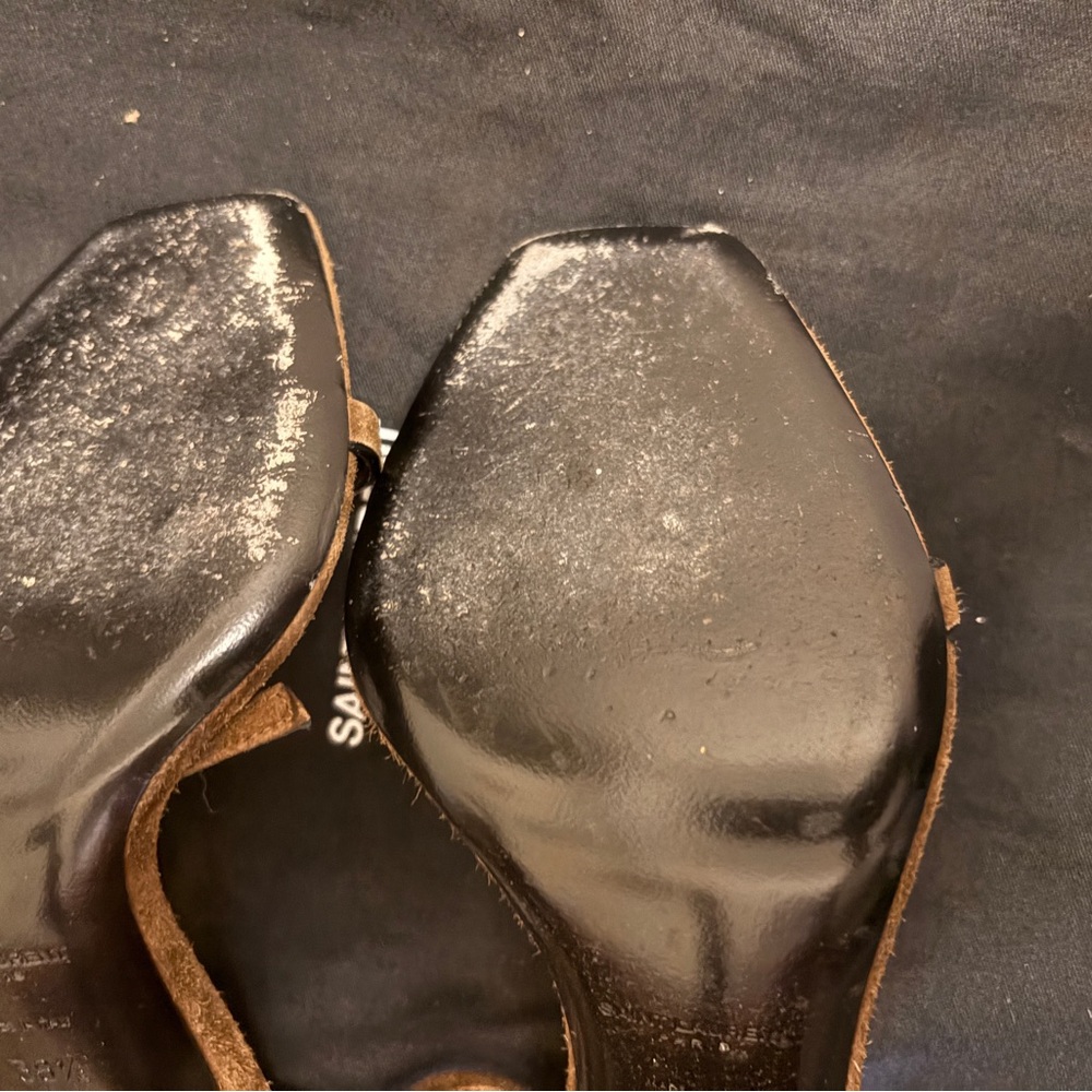 Yves Saint Laurent Women's Brown Suede Heels - Picture 4 of 5